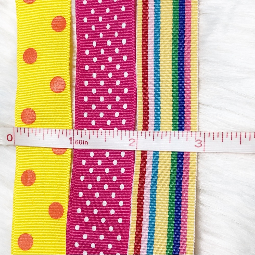 6 Assorted Hair Ribbon Variety of Colors - Bundle of Hair Accessories - Picture 4 of 7